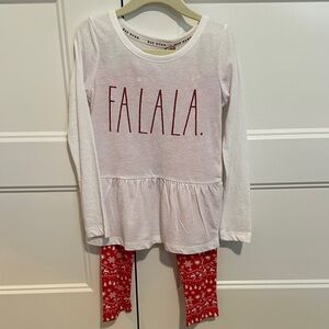 Rae Dunn Kids Pajama Set - White and Red